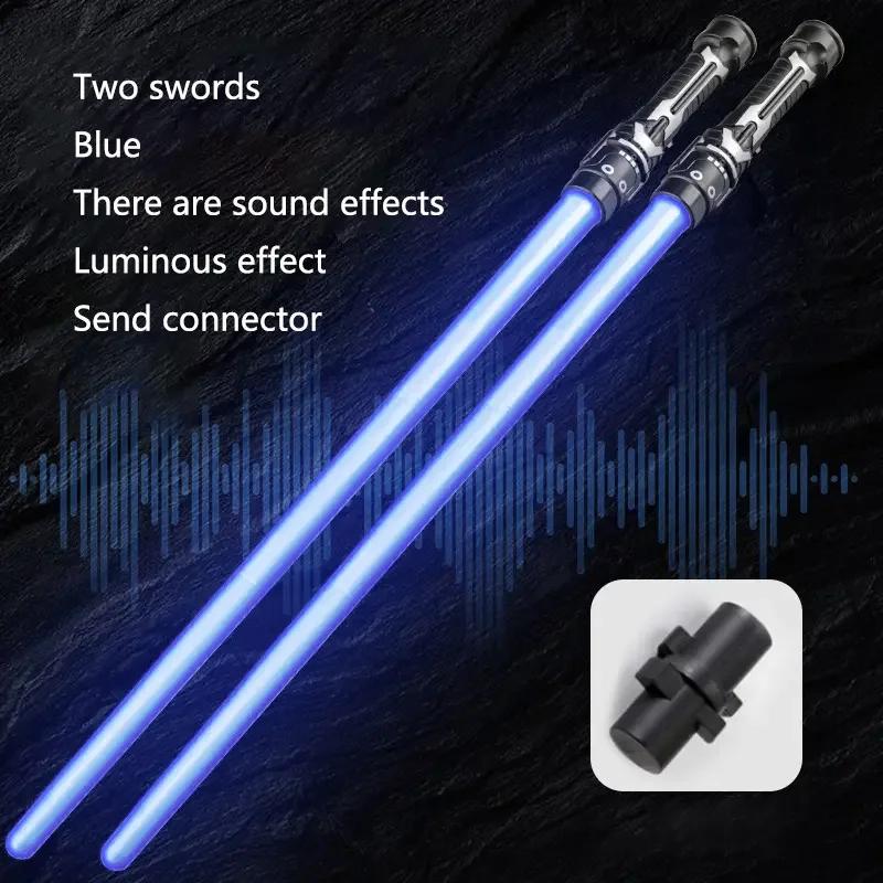 Colorful Extendable Glowing Sword Toy with Flashing Lights, Red Blue Light Up for Children Cosplay Cool Flashing Sword Toys Gift