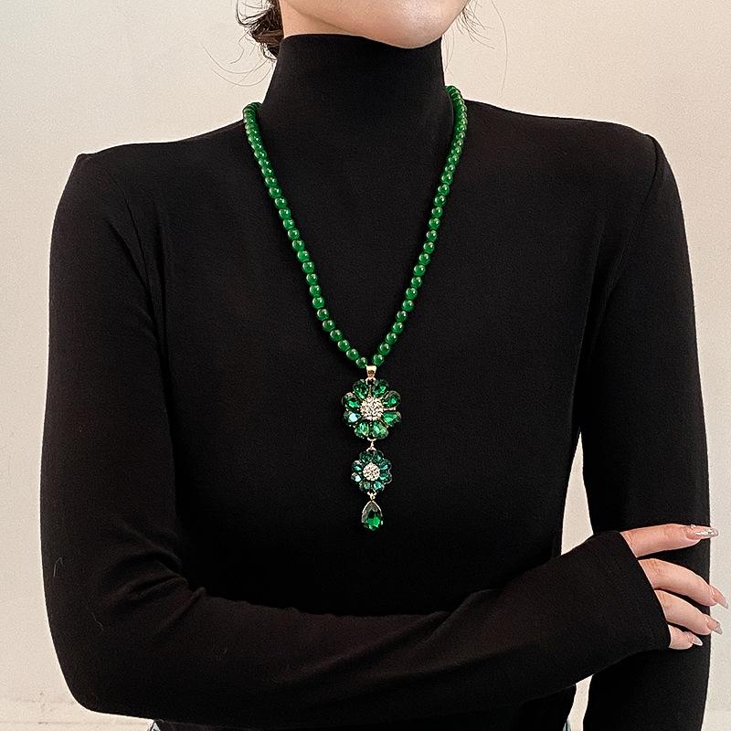 New Chinese high-end sweater chain autumn and winter versatile high-end necklace jewelry accessories clothes pendants, pendants