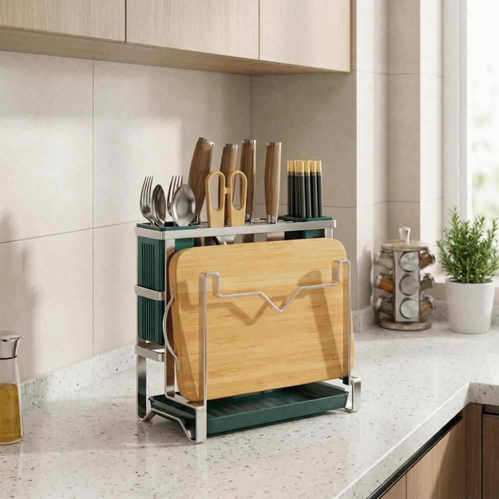 Rustproof Cutter Cutting Board Storage Rack Stainless Steel Cutter Holder  Cabinet