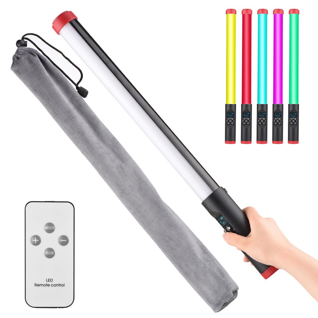 Professionelle RGB-Röhrenleuchte für die Fotografie - Tragbare Handheld-RGB-Röhrenleuchte LED-Lichtstab IPX8 5 Beleuchtungsmodi für Vlog Live-Streaming Produkt Po