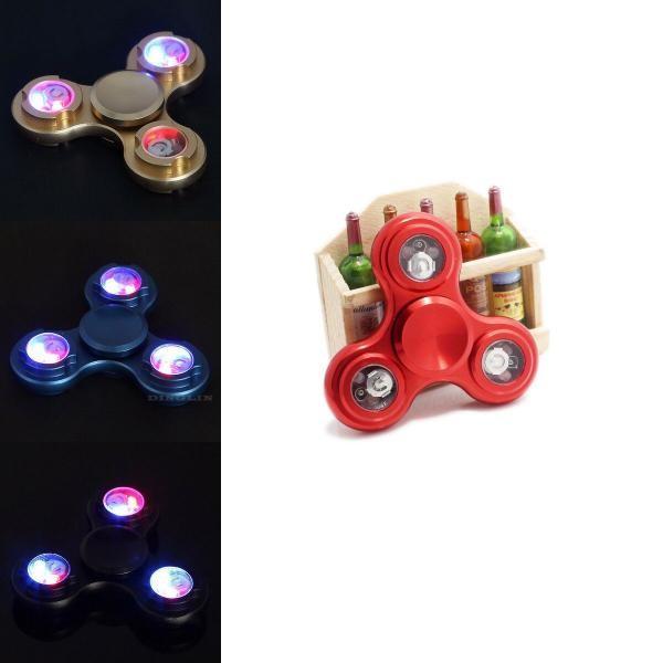 Premium Quality Led Light-up Flashing Fidget Tri-spinner For Anxiety And Stress Relief