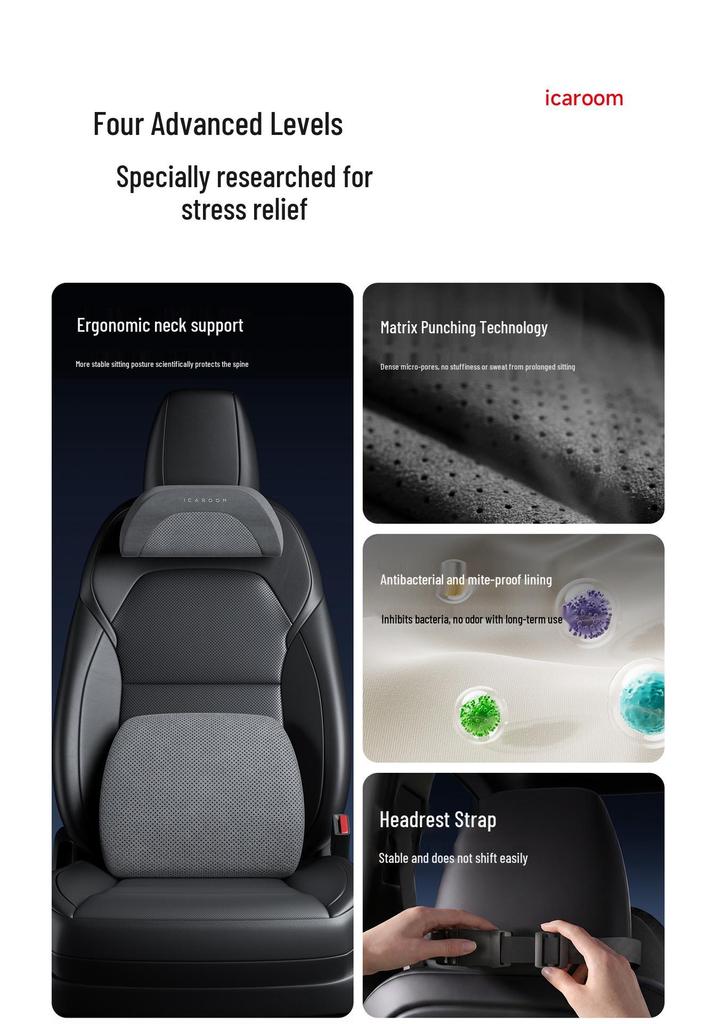 Tesla Model 3/Y/YL Headrest & Lumbar Support Neck Pillow
