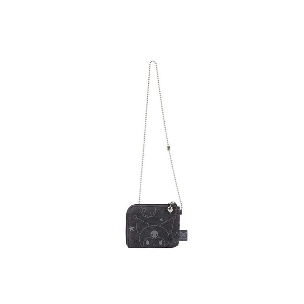 JOSEPH & STACEY Denim Keyring Card Wallet Kuromi Washed Charcoal