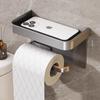 Stainless Steel Toilet Paper Holder Wall Mounted Self Adhesive Bathroom Tissue Roll Towel No Punching Kitchen Aluminum Rack