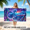 Horse Theme Quick Dry Beach Towel Custom Name Text Print Large Sand Resistant Towel Beach Vacation