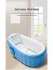 Foldable Inflatable Toddler Bathtub with Pump, Swim and Bathe Enlarged Design for Babies