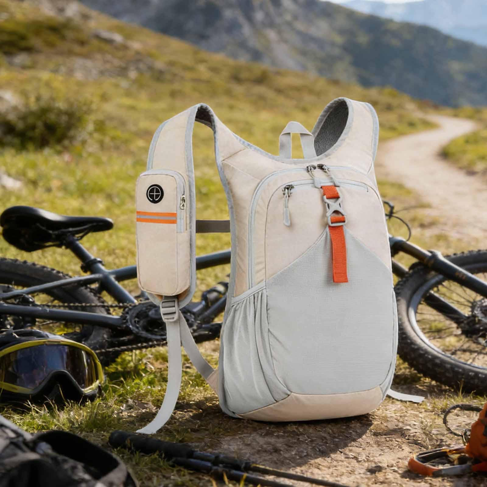 Foldable, Lightweight Hiking Backpack, Travel Daypack for Camping Trips. бежевый