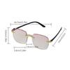 Gradient Eyeglasses Ladies Uv Protection Shades Sunglasses Simple Women Square Frameless Glasses