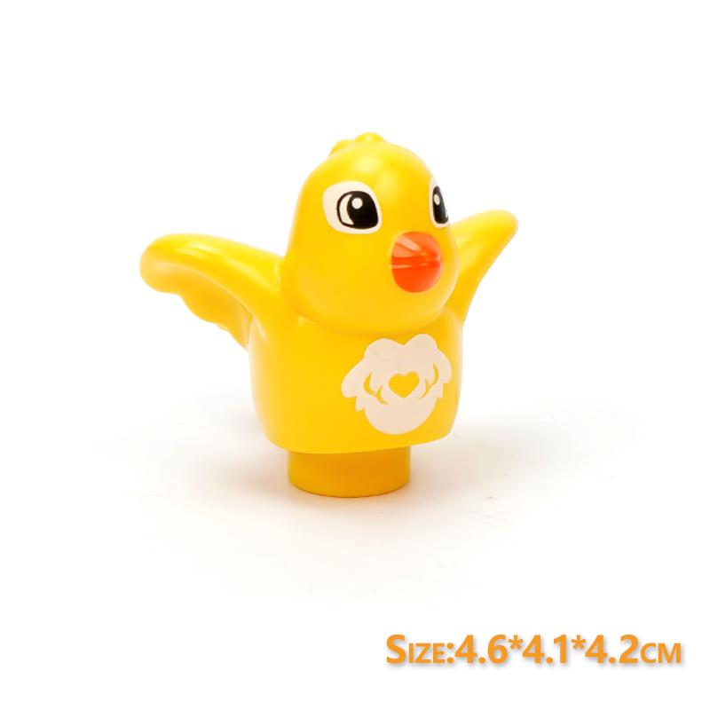 1Pcs Big Block Building Classic Animal Paradise Pets Wildlife Rabbit Lion Bear Compatible Duplo Bricks Set Supplement Children