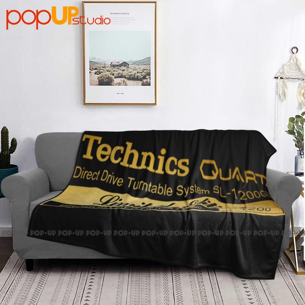 Technics Sl 1200 Gld Limitovaná edice Zlatý Vzácný Gramofon DJ Ultra-Měkká Přikrývka Prošívaná Zimní Potah na Pohovku Potahy na Postel