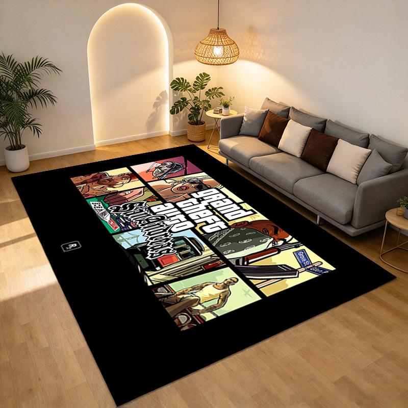 Gta V Living Room Nonslip Area Rug Soft Carpet For Bedroom Game Playroom Sofa Office Home Decor Doormat Christmas Gift C926216