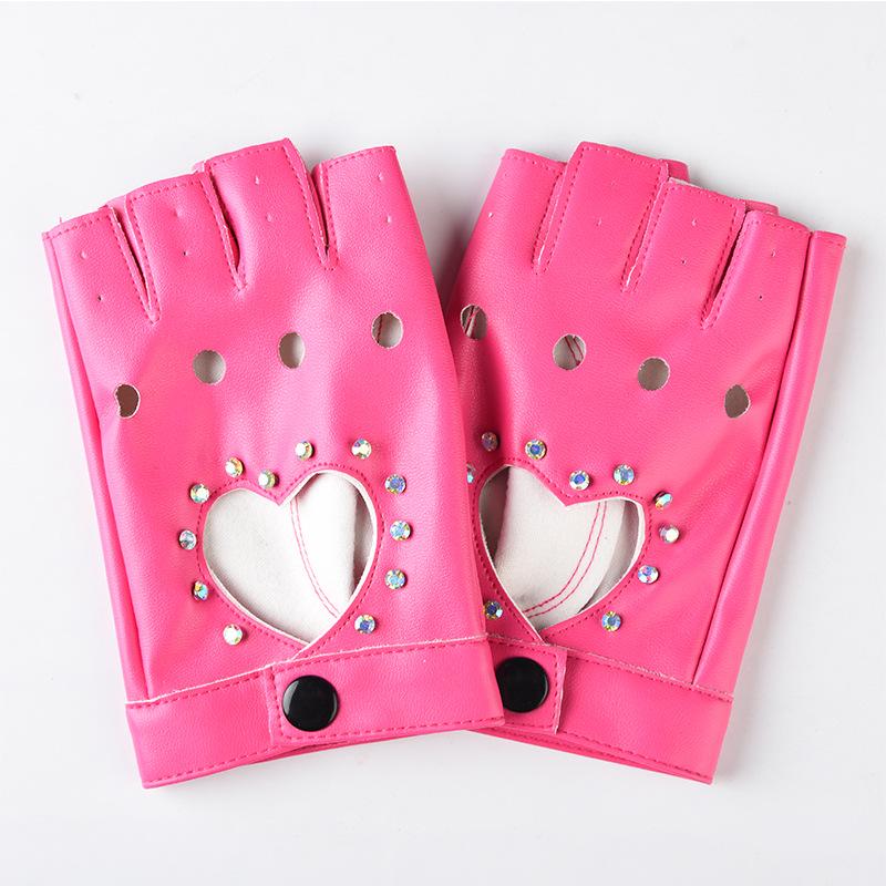 Women's Half-Finger Steel Pole Dance Gloves for Nightclub and Fashion Shows