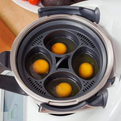 Yumurta Vapur Yapışmaz 4 Delikli Yumurta Kazanı Mutfak Kolay Temizlenebilir Gıda Sınıfı Yumurta Avcısı için TM5 TM6 Aksesuarları