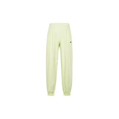 Embroidered Logo Woven Nine-Point Knitted Sports Pants Women Pants Ice-Green Yellow DD5049-303