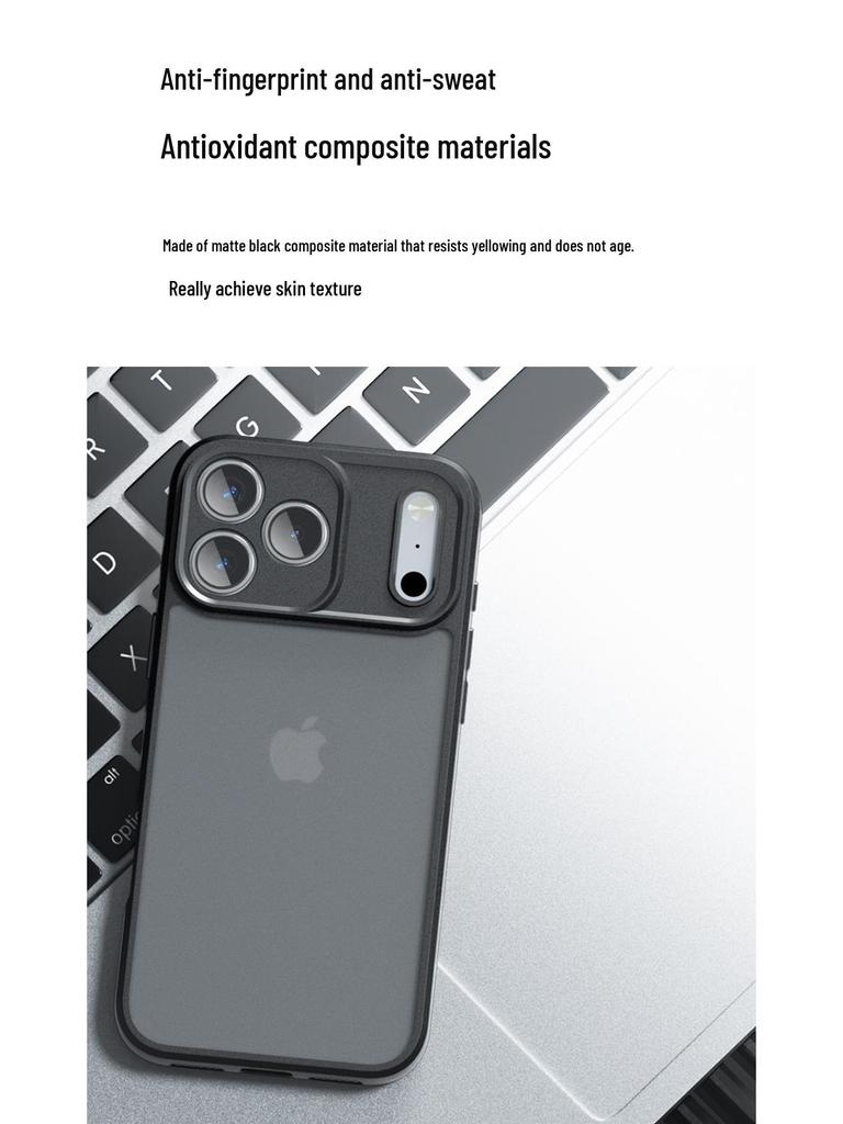 Magnetic Qi Armor Airbag Anti-Drop Frosted Case for iPhone 17 Pro Max