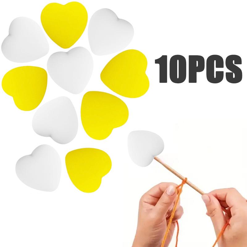 8/10/12PCS Multicolor Heart Stitch Needle Tips Stoppers Silicone Knitting Needle End Caps Cute Knitting Needle Point Protectors