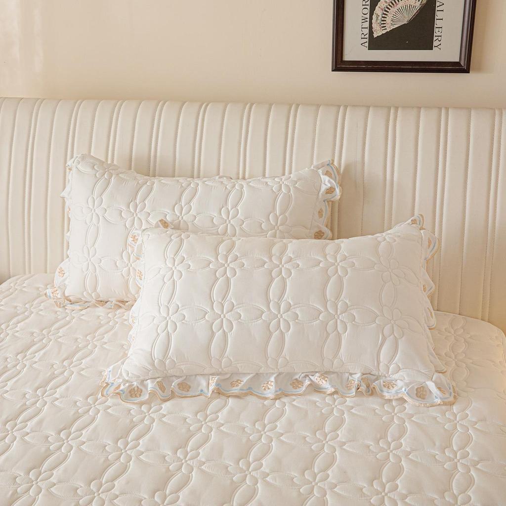 Princess Style Wool Lace Bed Skirt Cover - Non-Slip All-Season Thickened Mattress Protector for Single Beds