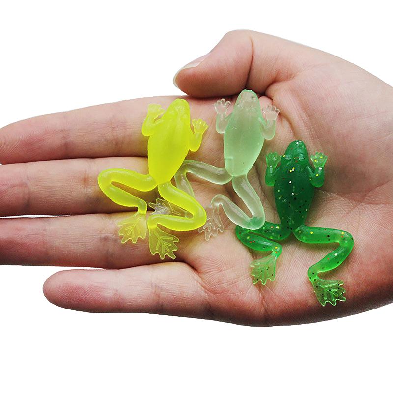 Thunderfrog Lua 2.7G4.5Cm Z Efektem Fosforescencji Zielona Miękka Żaba Imitacja Przynęty Miękka Żaba