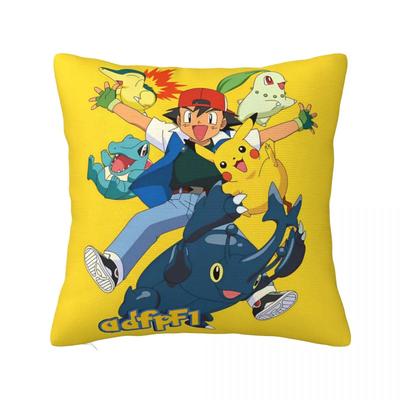 Housses de coussin décoratives de dessin animé Décoration de salon Housse de coussin de canapé imprimée Polyester Taie d'oreiller douce