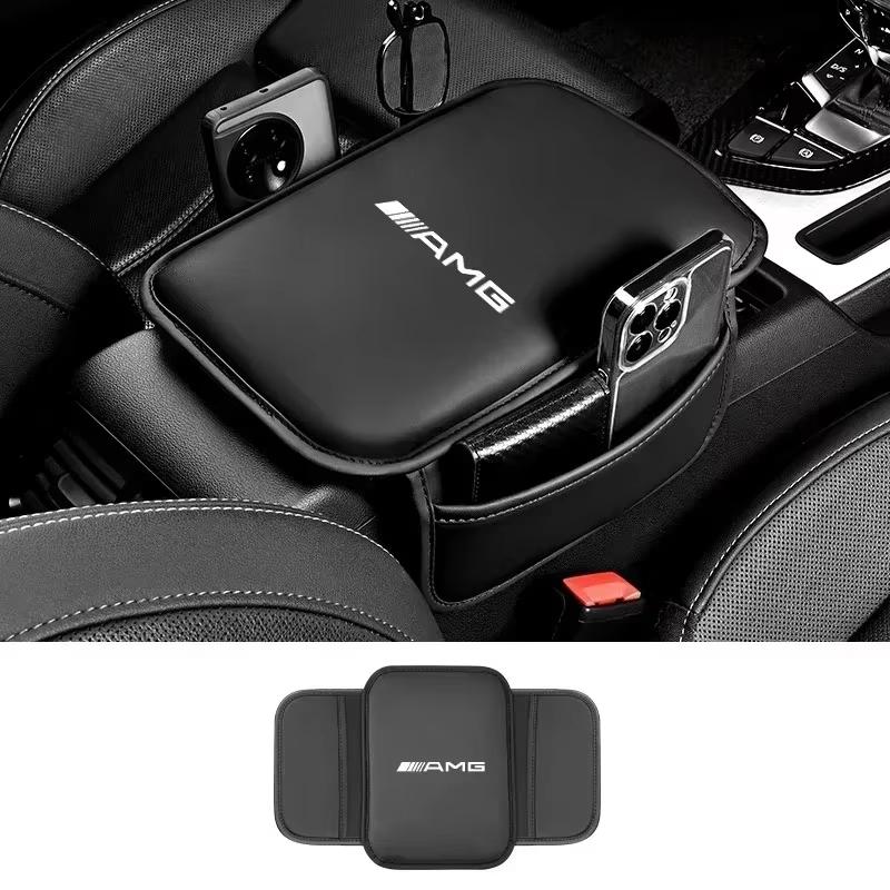 WOOY7 Car Armrest Pad Center Console Protection Cushion Accessories For Mercedes Benz AMG E S C A B Class GLE GLS CLS GLC CLA GLA GLK