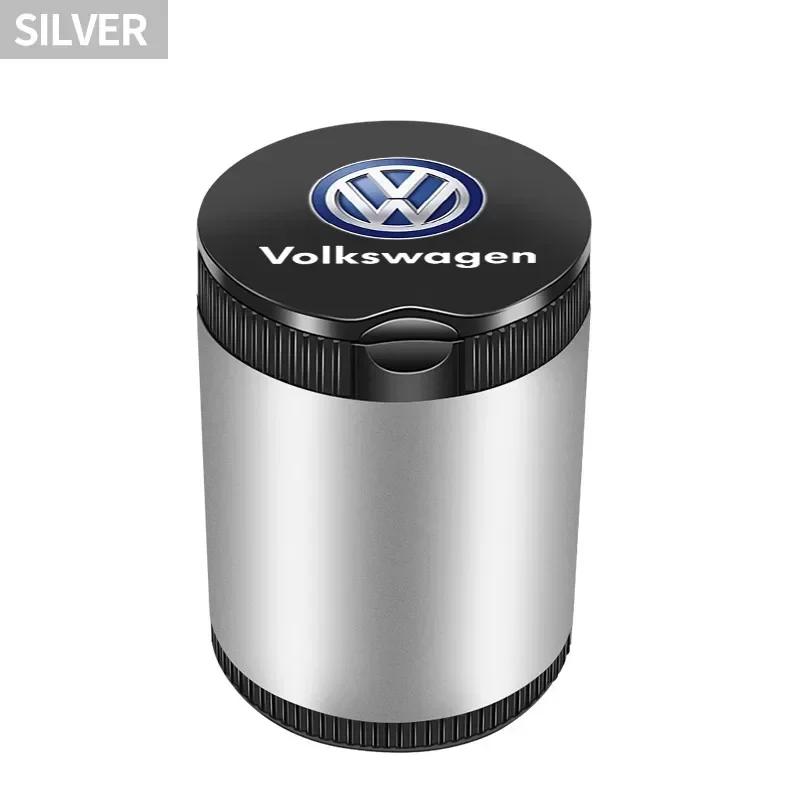 B6 VW For Volkswagen Car Cigarette Ashtray Cup LED Light Portable Detachable For VW GTI Polo Golf Passat Tiguan Arteon Touareg T