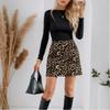 Leopard Print Skirt Internet Celebrity Ins Short Skirt Women's Autumn Skirt High Waist Slimming A-line One-step Skirt
