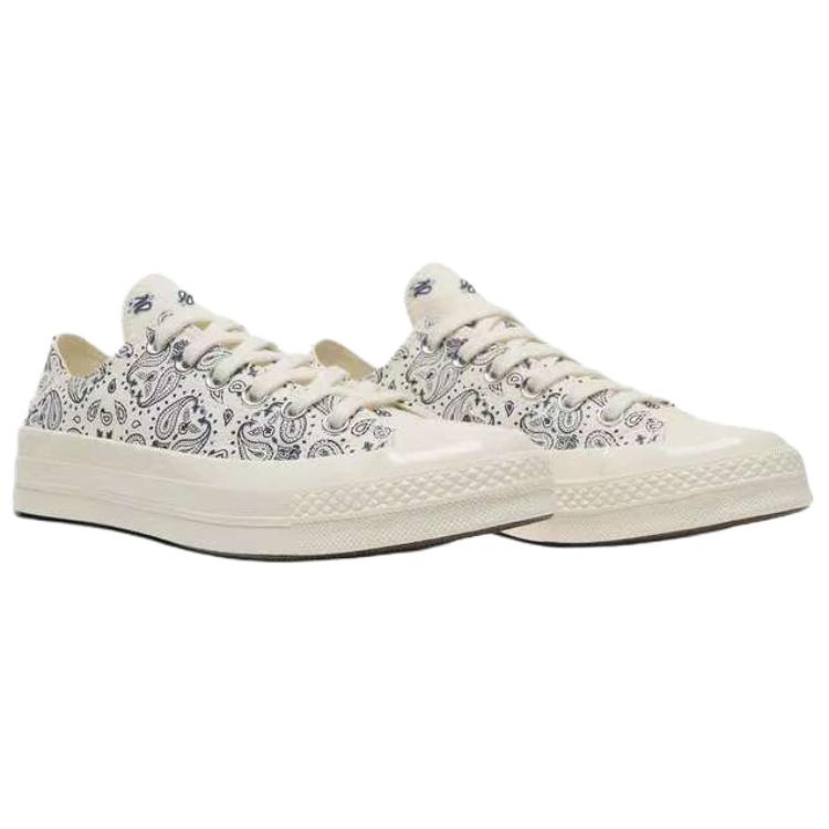 Converse 1970s Cashew Flower Series Comfortable Versatile Low Top Canvas Shoes Unisex Sneakers White A15752C