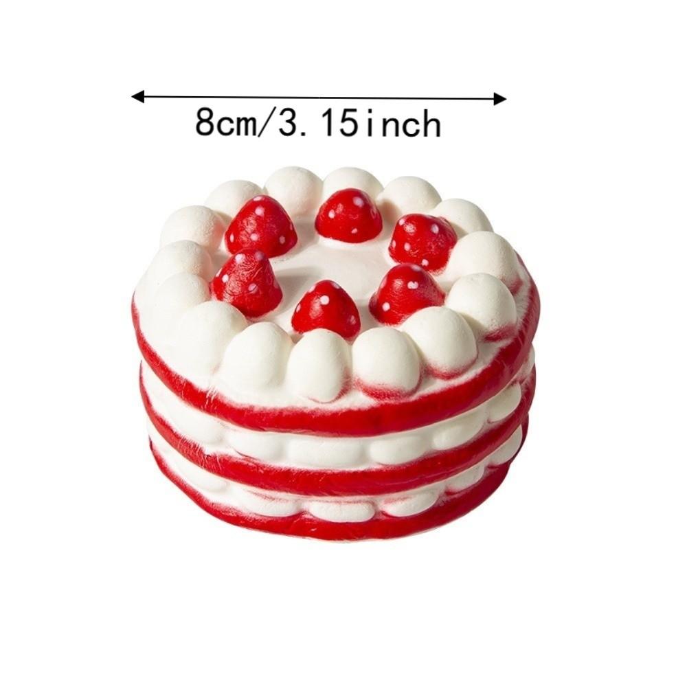 Strawberry Cake Design Simulation Food Toy Color Random Slow Rising Toy  For Adults