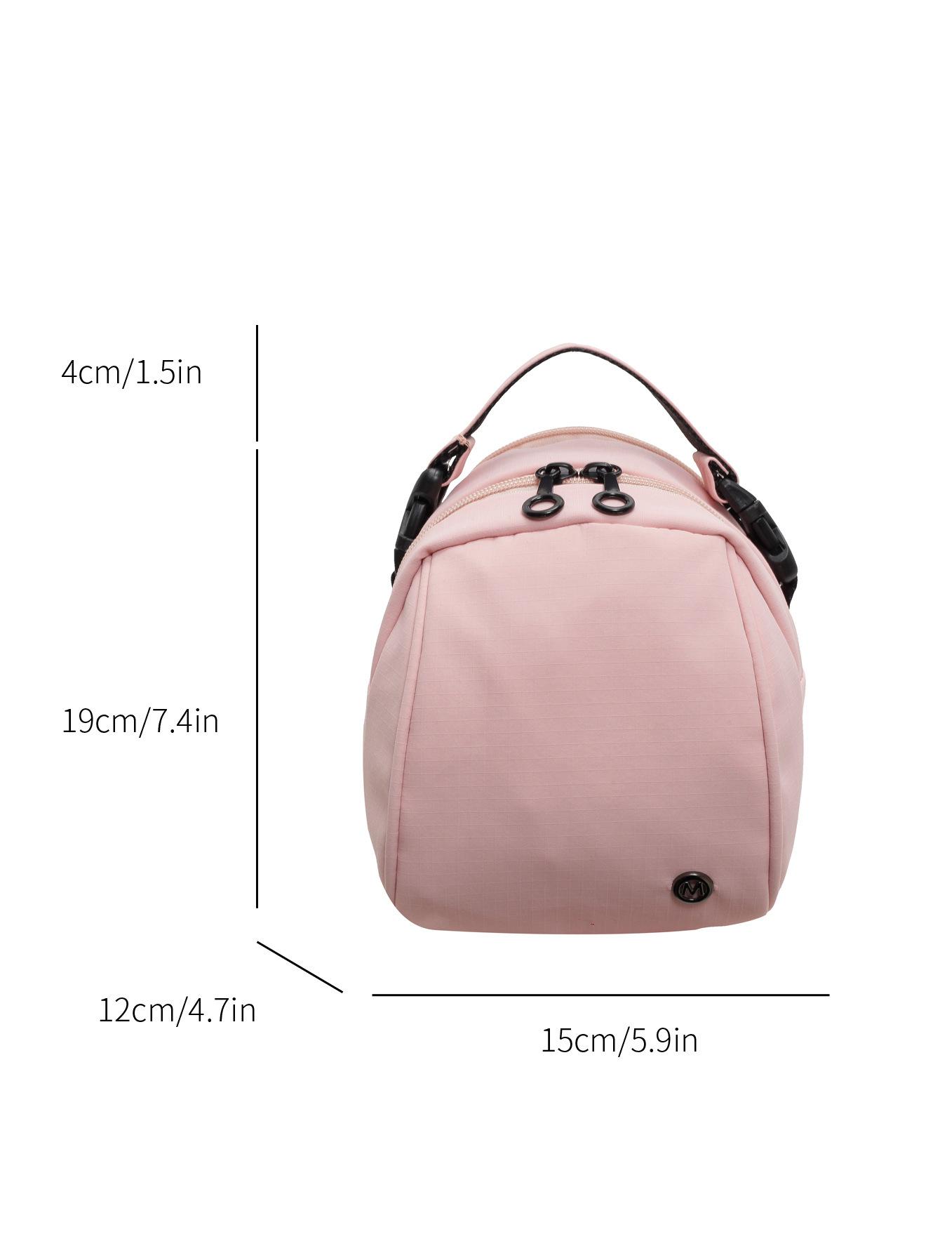 

New simple and large-capacity small square bag, light and wear-resistant canvas messenger bag, commuter versatile solid color cloth bag, shoulder bag. 15*19*12 розовый