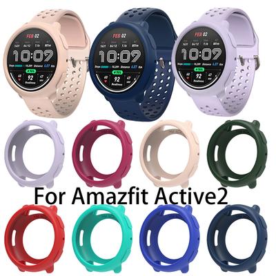 Huami Amazfit Active2 Akıllı İçin Silikon Koruyucu Kılıf Kapak Kabuk Yedek Aksesuarlar Çerçeve Kılıflar Ekran Koruyucu Kabuk