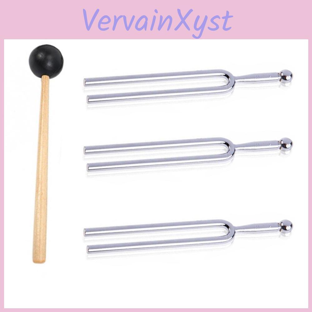 3 Stück Edelstahl A440Hz Stahl Gitarren Stimmgabel Für Gitarre Violine Klavier Mit 1 Stück Silikonhammer