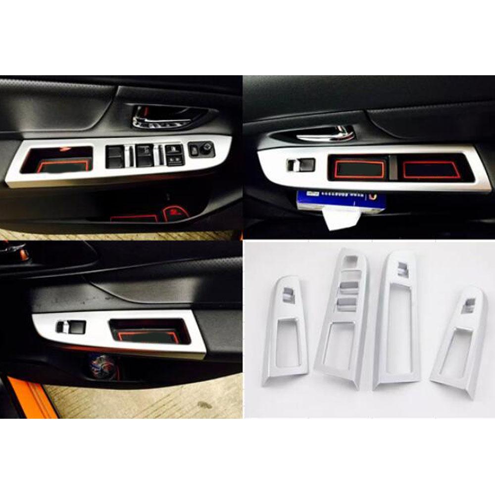 Für Subaru XV 2012 2013 2014 2015 2016 2017 Auto ABS Matte Innentür Fenster Glas Panel Armlehne Lift Schalter Taste Trim