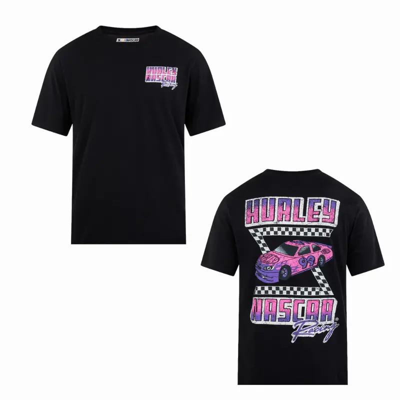 Hurley NASCAR Racing Car Graphic T-Shirt ? Vintage Race Track Checkered Flag S разноцветный