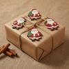 10Pcs Cute Xmas Santa Pendant 2D Flat Wooden Santa Claus Hanging Ornament For Christmas Tree Home New Year Holiday Party Decor