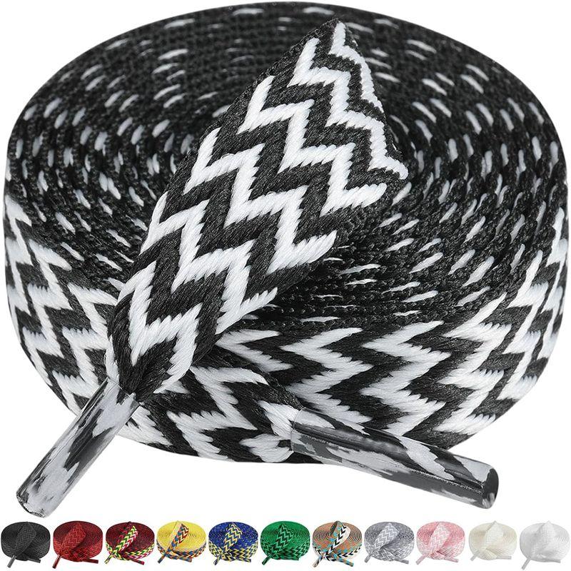 Sneaker Shoe Laces 1.5cm Width Thick Flat Shoelaces for Basketball Tennis Sports Shoes Shoelace Wavy Bread Rope Shoes Strings