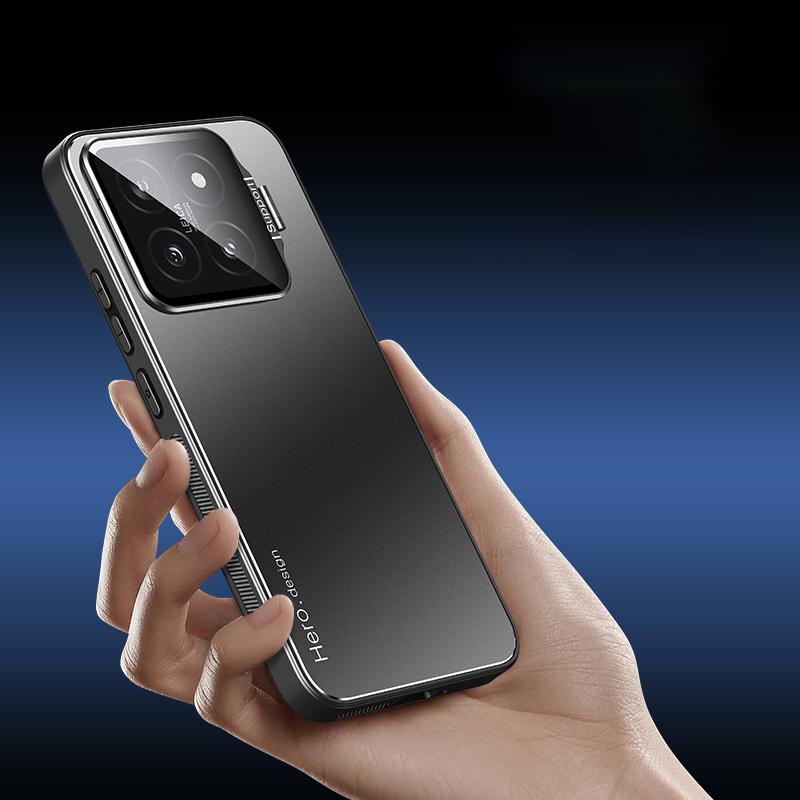 Pro Xiaomi 14 Pouzdro se stojánkem na objektiv Nárazuvzdorný kryt na telefon z PC+TPU