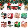 10Pcs Christmas Gift Box Xmas Tree Santa Claus Snowman Paper Candy Cookie Packing Box Bags Children Favors Navidad New Year 2025