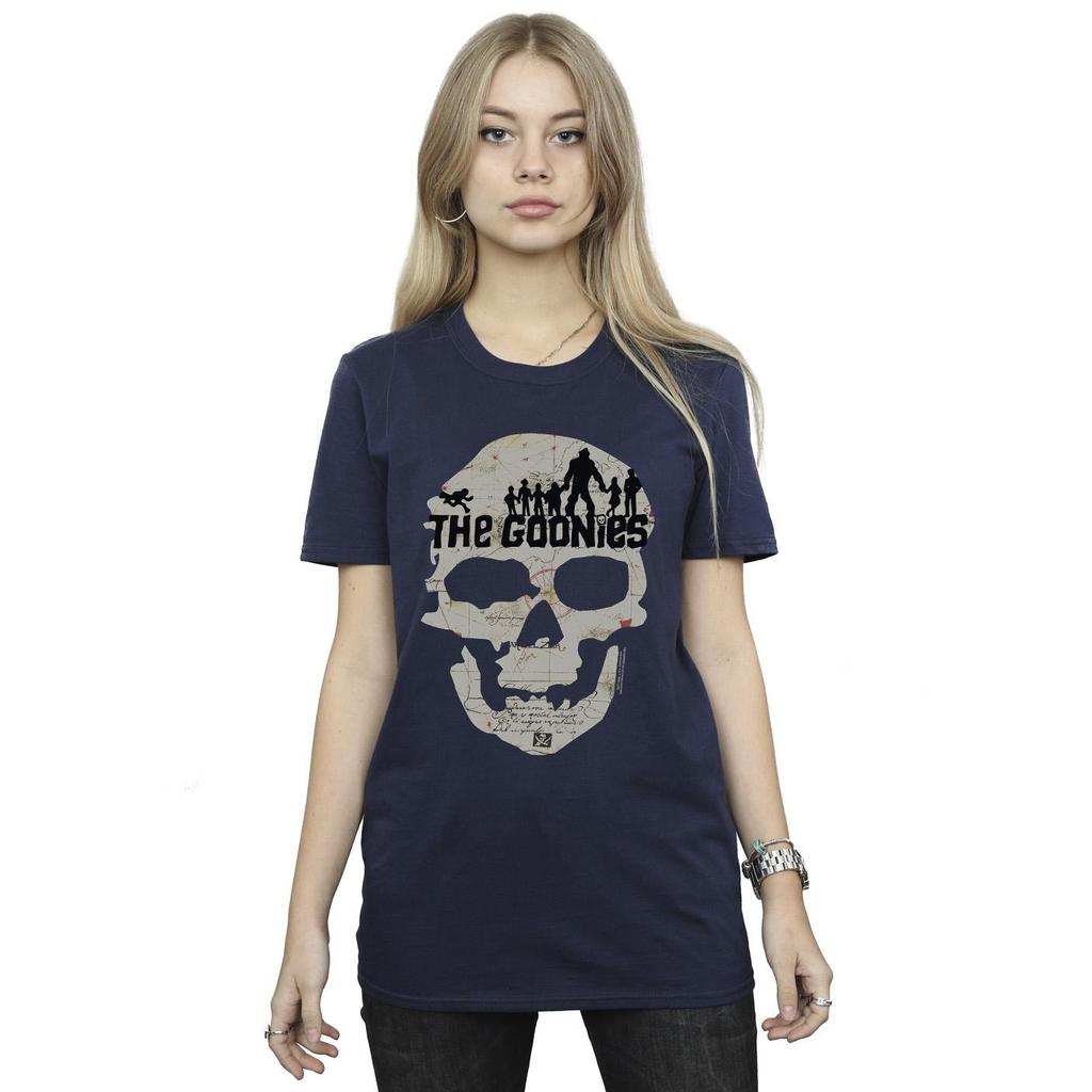 The Goonies Womens/Ladies Map Skull Cotton Boyfriend T-Shirt