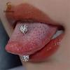 Waterproof Crystal Resin Ball Tongue Rings Nipple Barbell Ear Cartilage Earring 14G 1.6mm 12-22mm Titanium Piercing Body Jewelry