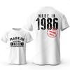 Mode Heren T-shirt Gemaakt in 1986 40 Jaar Geweldig Zijn Vintage 40ste Verjaardag Cadeau T-shirts Dames Casual T-shirt Los Streetwear T-shirt