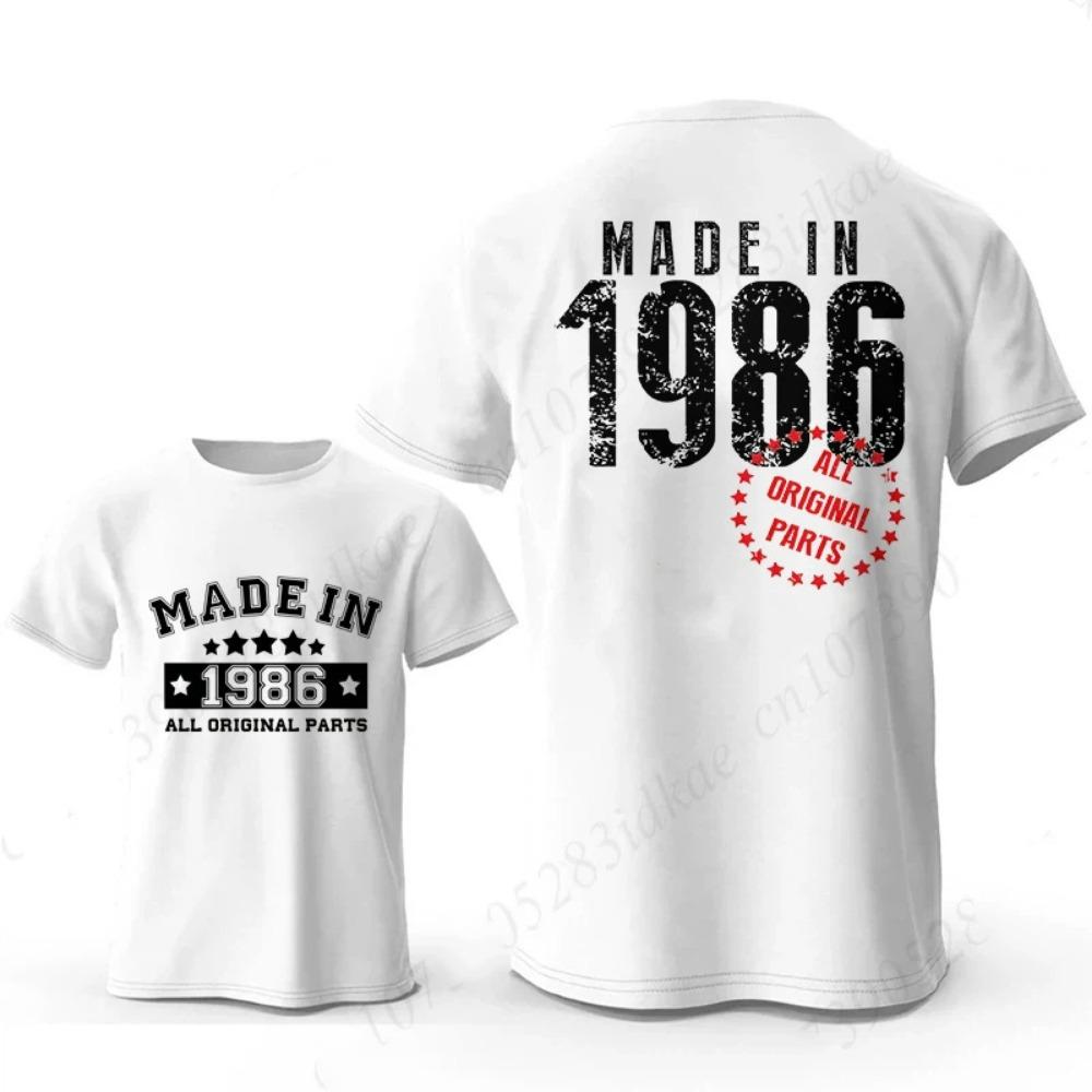 Mode Heren T-shirt Gemaakt in 1986 40 Jaar Geweldig Zijn Vintage 40ste Verjaardag Cadeau T-shirts Dames Casual T-shirt Los Streetwear T-shirt