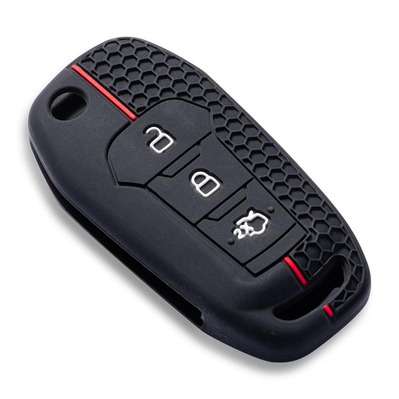 Key Protection For Ford Mustang Fusion Explorer Ka Focus S-Max Fiesta Silicone Car Key Case Cover Accessories