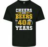 40th Birthday T-Shirt 1982 Mens Funny CHEERS & BEERS To 40 Year Old Alcohol Top - Men's Summer Cotton Graphic Tee