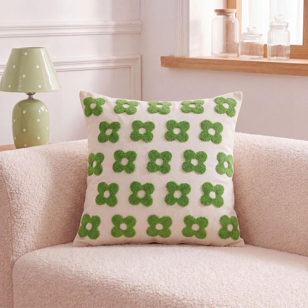 Embroidered Towel Cushion Pillow, Dropshipping, Ins-style Sofa Pillow, Home Bedside Cushion
