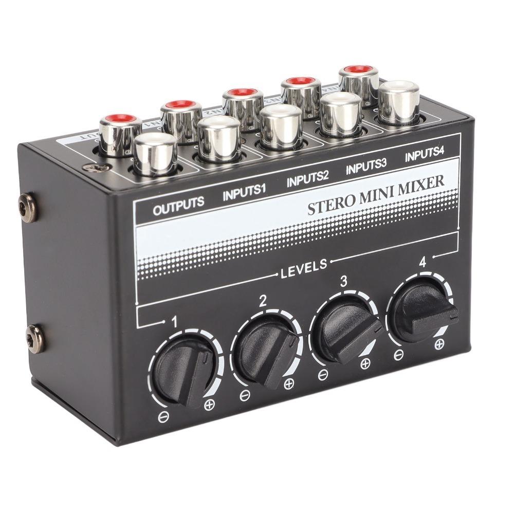 Support 4 in 1 Out CX400 4 Channel Passive Mixer Separate Volume Knobs Stereo Splitte  Stage Stereo Mixer