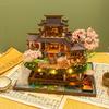 Dřevěný pohádkový dům pro kutily Casa Figurky Miniatury Smontovaná japonská vila pro přátele Narozeninové dárky Domácí dekorace Řemesla