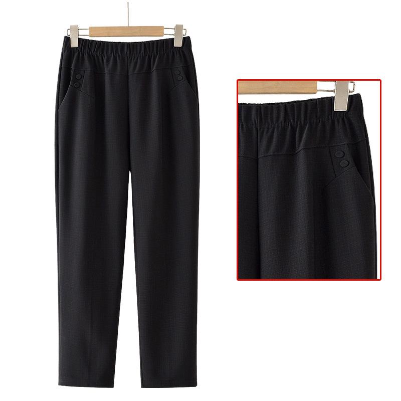

2026 Spring & Autumn Casual Straight-Leg Trousers for Middle-Aged & Elderly Women 2XL (Recommended 105-120 jin)
