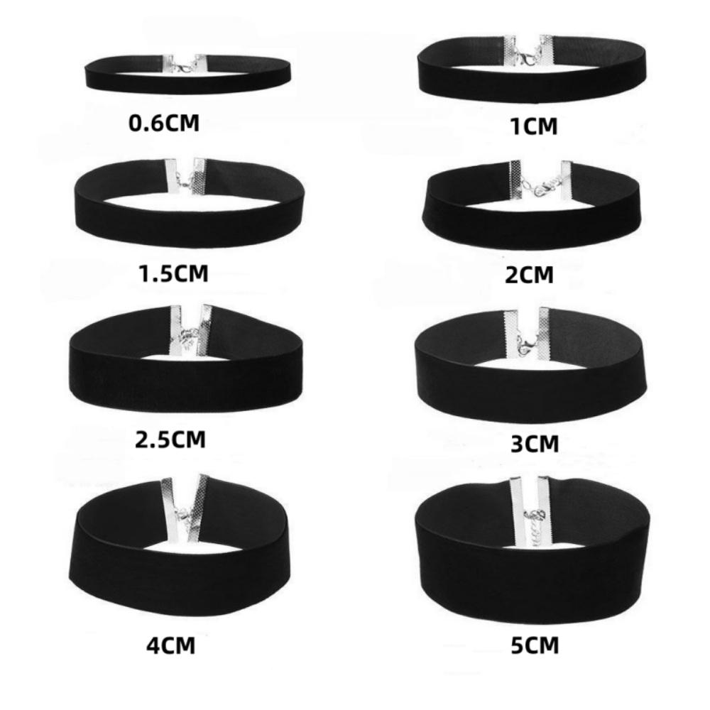 Goth Black Velvet Choker Necklaces Gothic Style Rope Women Neck Decoration Chocker Jewelry On The Neck Collar For Girl Kpop