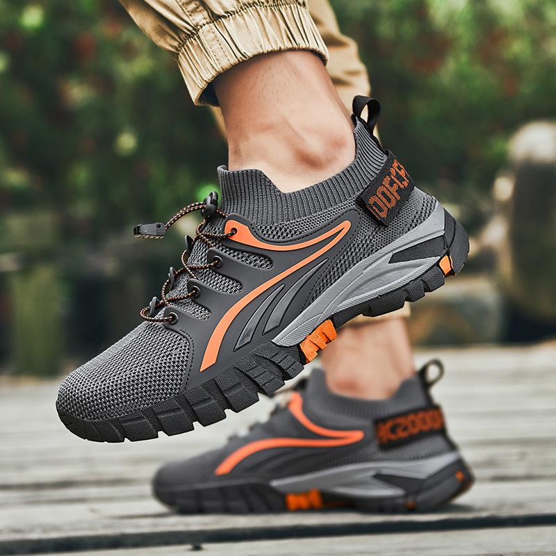 Autumn Amazon new men's mesh breathable hiking shoes outdoor large size non-slip hiking men's shoes spot