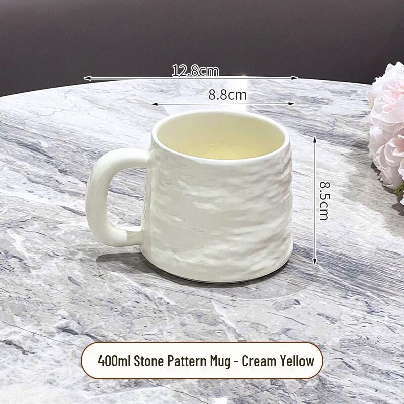 Star Ceramic Coffee Mug with Spoon